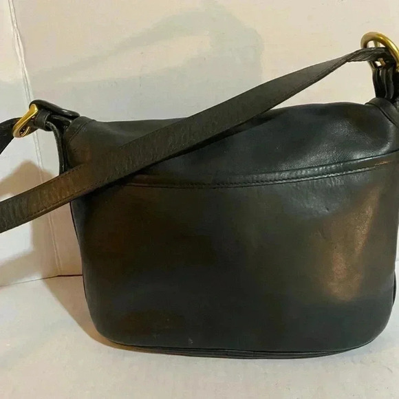 Coach black leather vintage satchel handbag - Picture 2 of 12